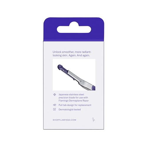 Rasuradora Flamingo Dermaplane para mujeres con mango ergonómico en uso