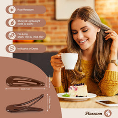 Clip FLAREANN con acabado esmaltado brillante, añade elegancia a peinados simples.