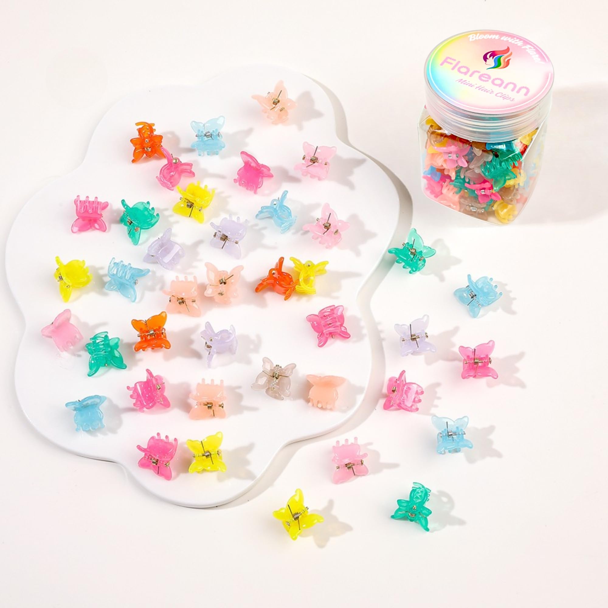 Colección de 100 piezas de clips FLAREANN para colegio y casa