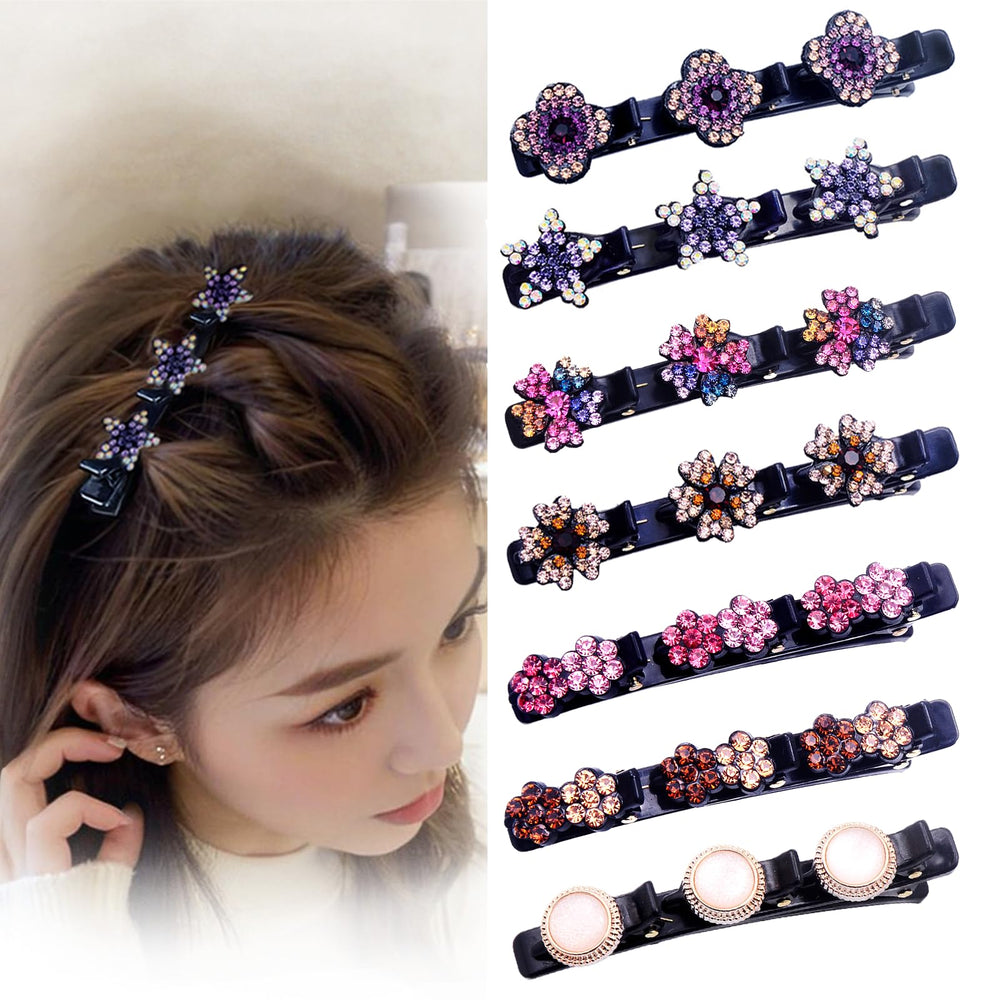 Pinza FlaSloth con cristal trenzado grande para peinados duraderos y elegantes