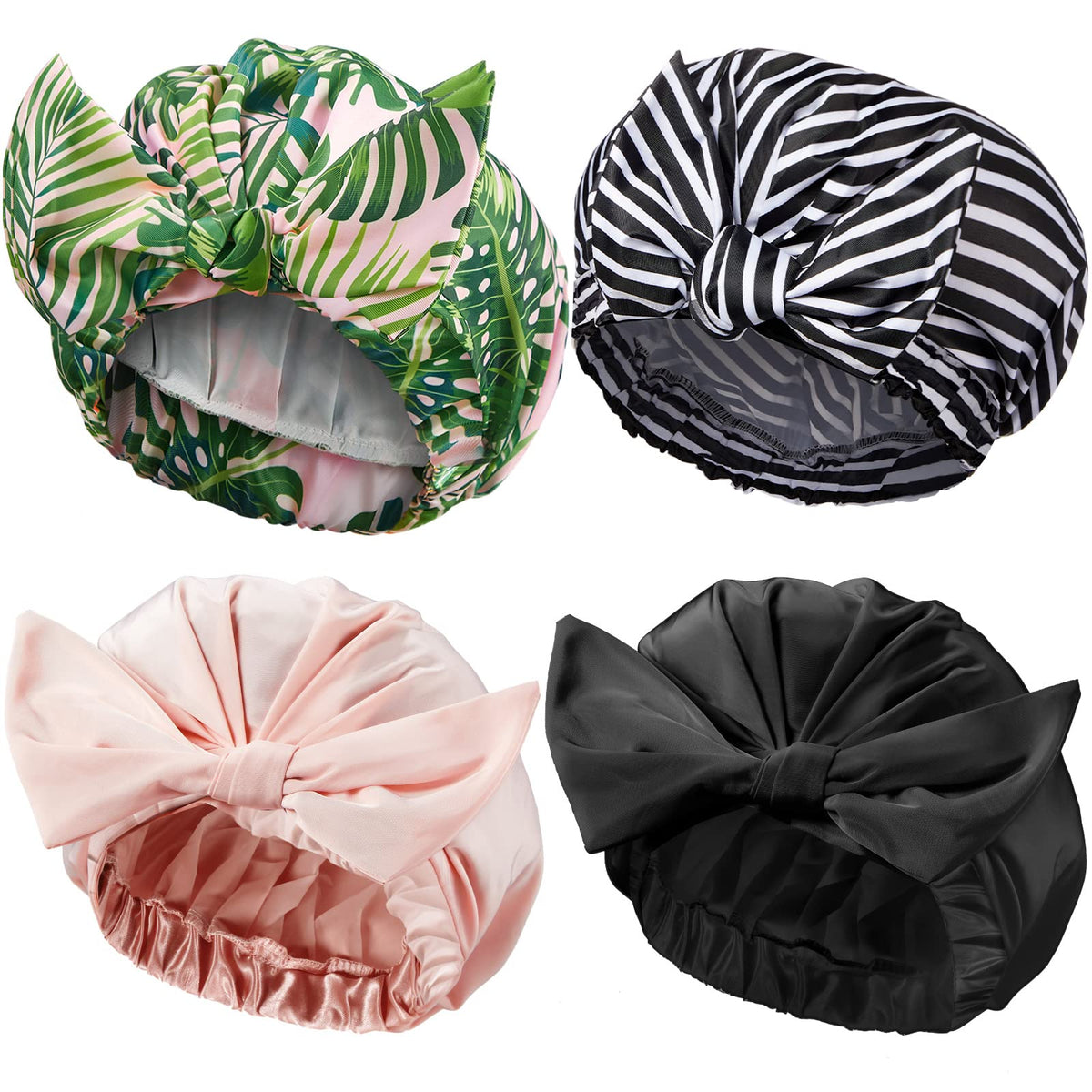 Floraltop capucha de ducha 4 piezas colores vivos para estilo diario