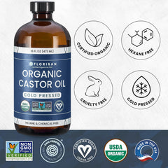 Florisan huile de ricin bio - soin nourrissant pour cheveux