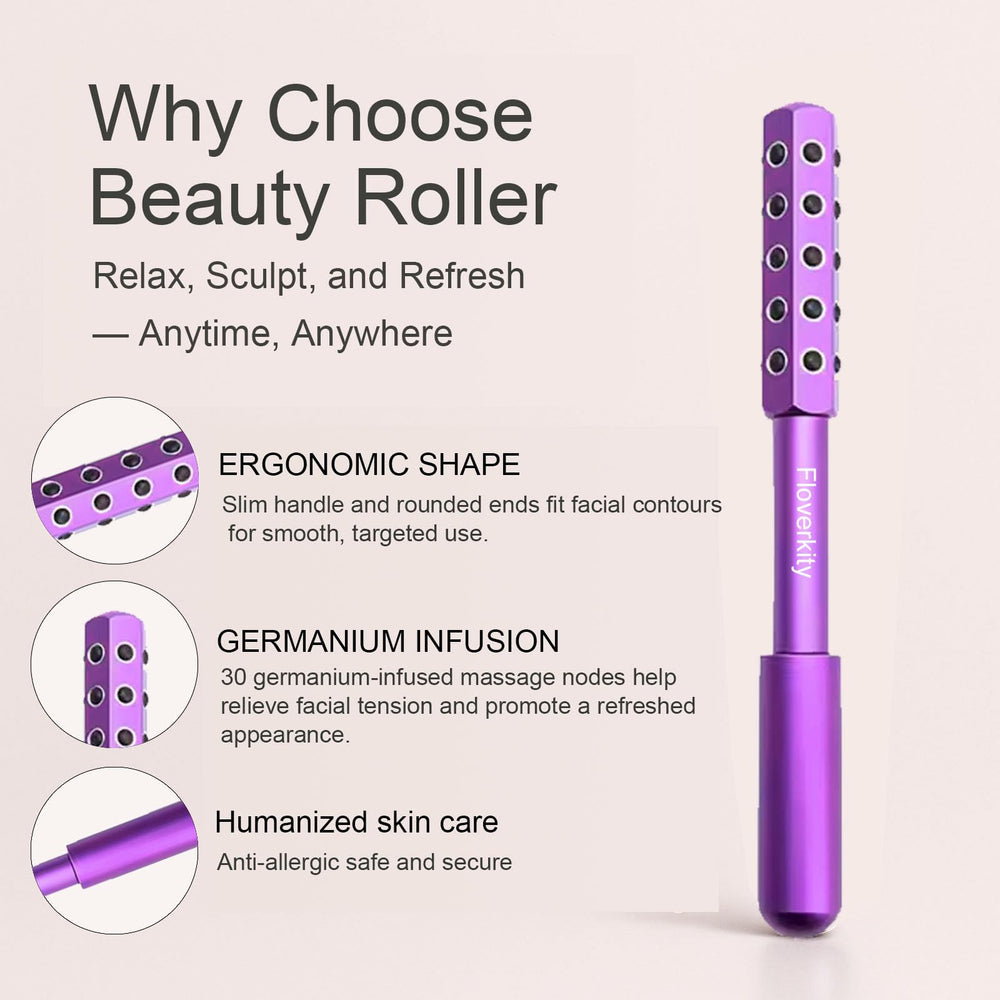 Mango ergonómico del Rodillo Floverkity Escultor de Belleza para uso preciso en el contorno facial