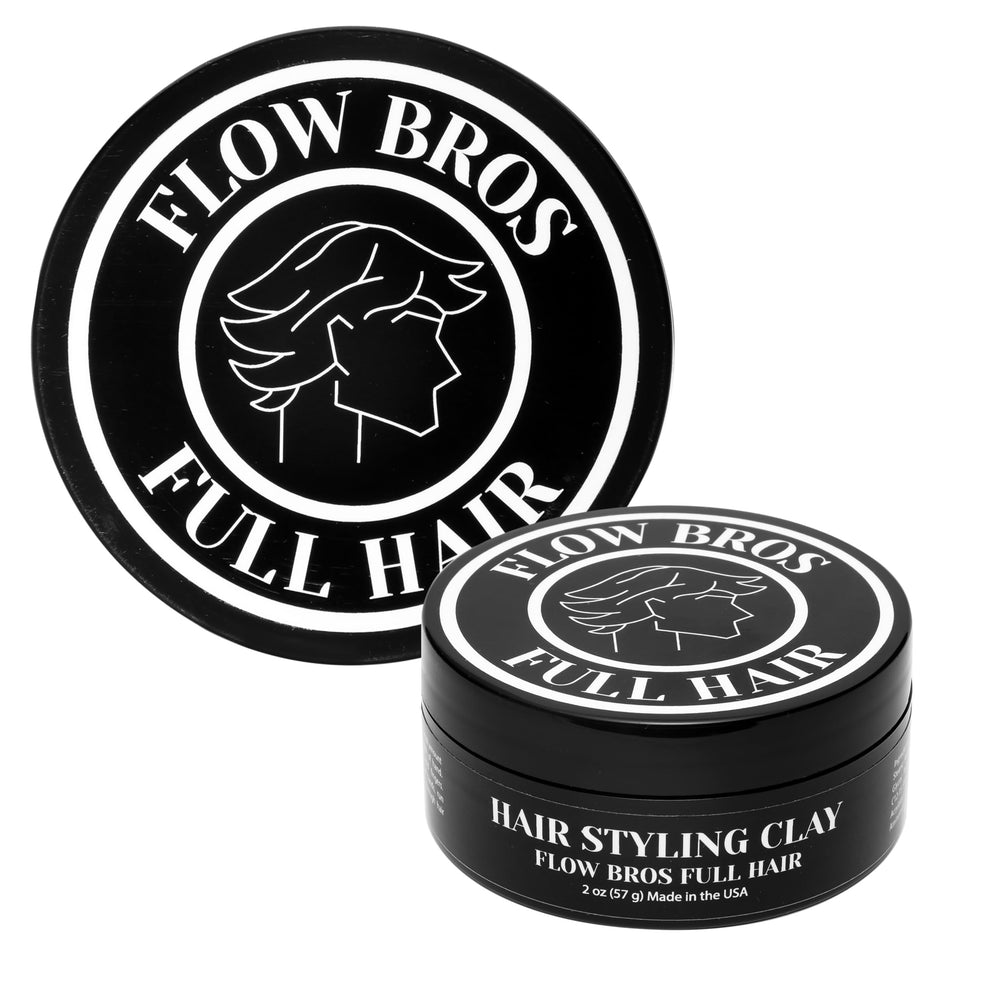 Flow Bros Argile Coiffante: épaissit visuellement les cheveux et définit le style.
