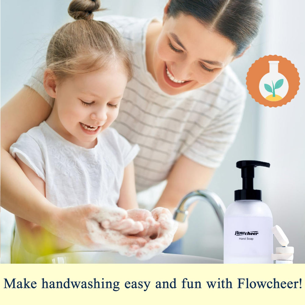 Flowcheer tableta recarga dispenser-espuma facilita uso sin botellas