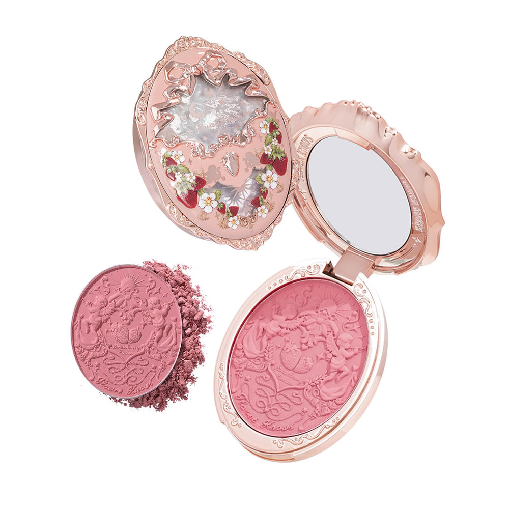 Flower Knows Strawberry Rococo blush relieve: diseño 3D único, ideal como regalo decorativo.