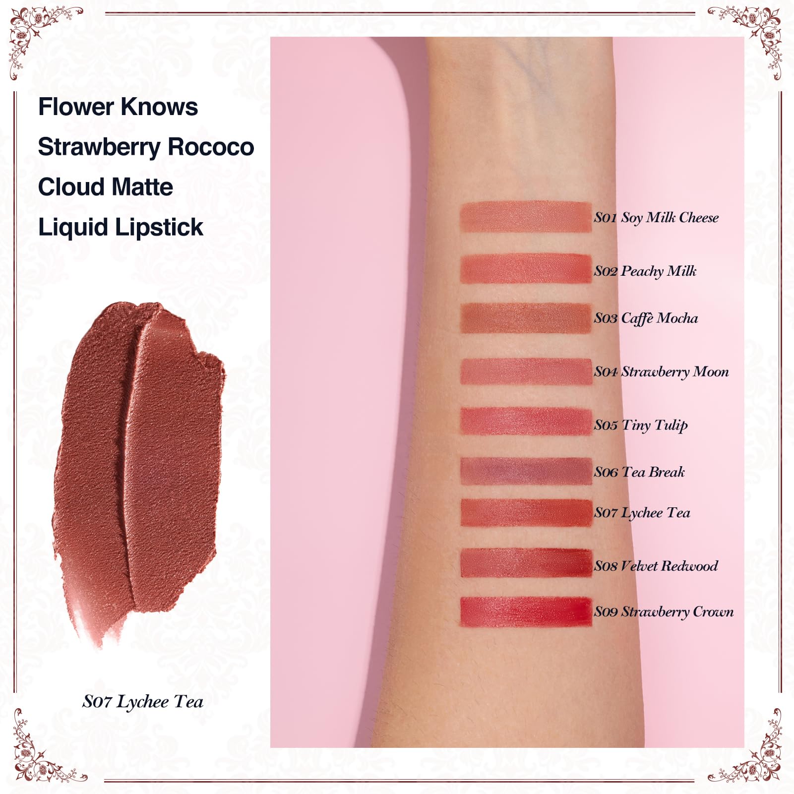 Echantillon teinte rose poudre Flower Knows pour palette subtile