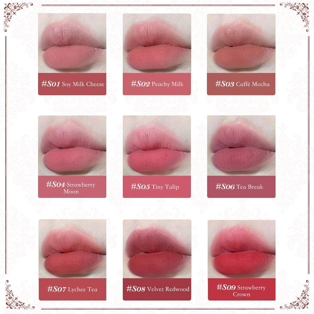 Texture matte nuageuse Flower Knows sur les levres