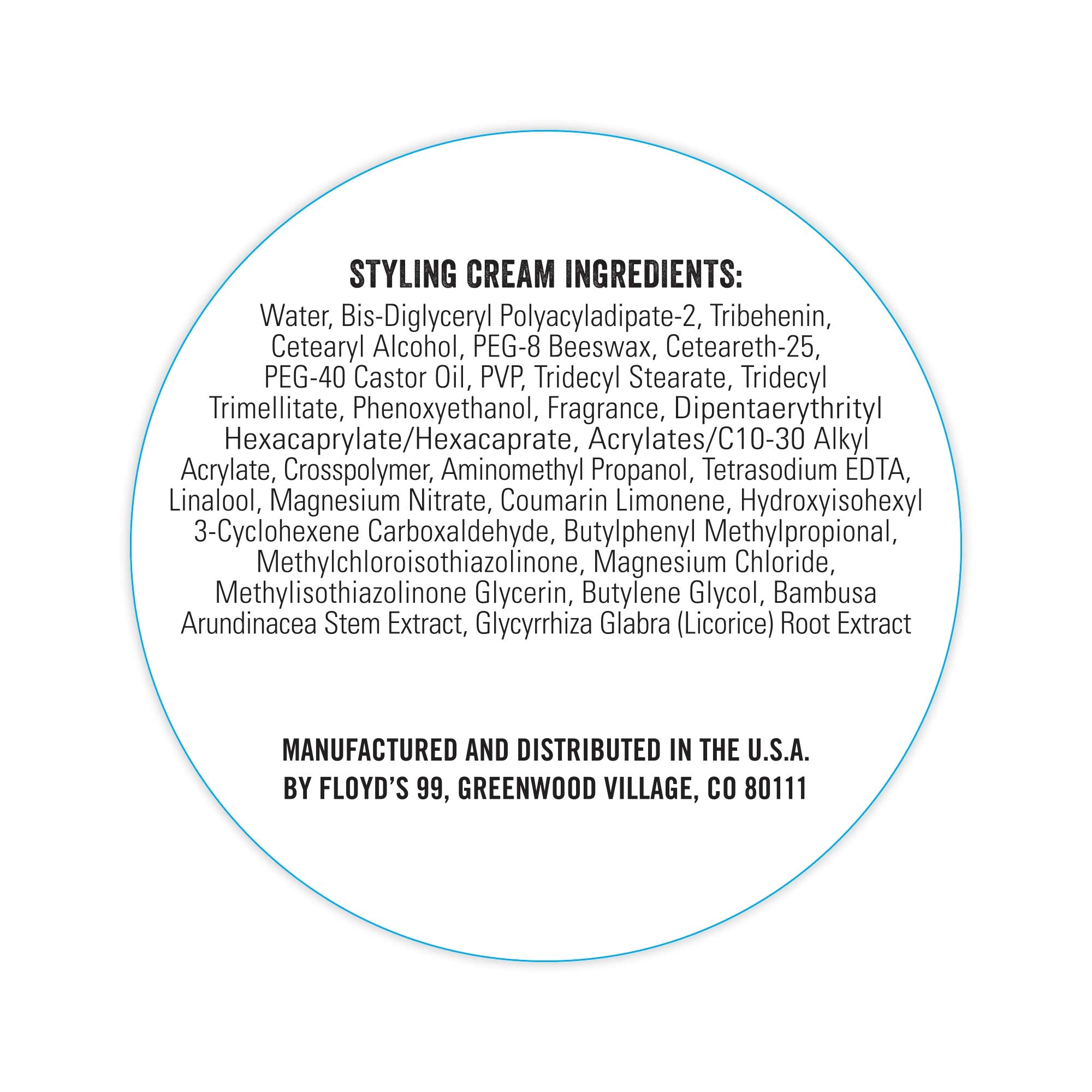 Sujeción flexible de Floyd's 99 Crema Peinado para movimiento natural.