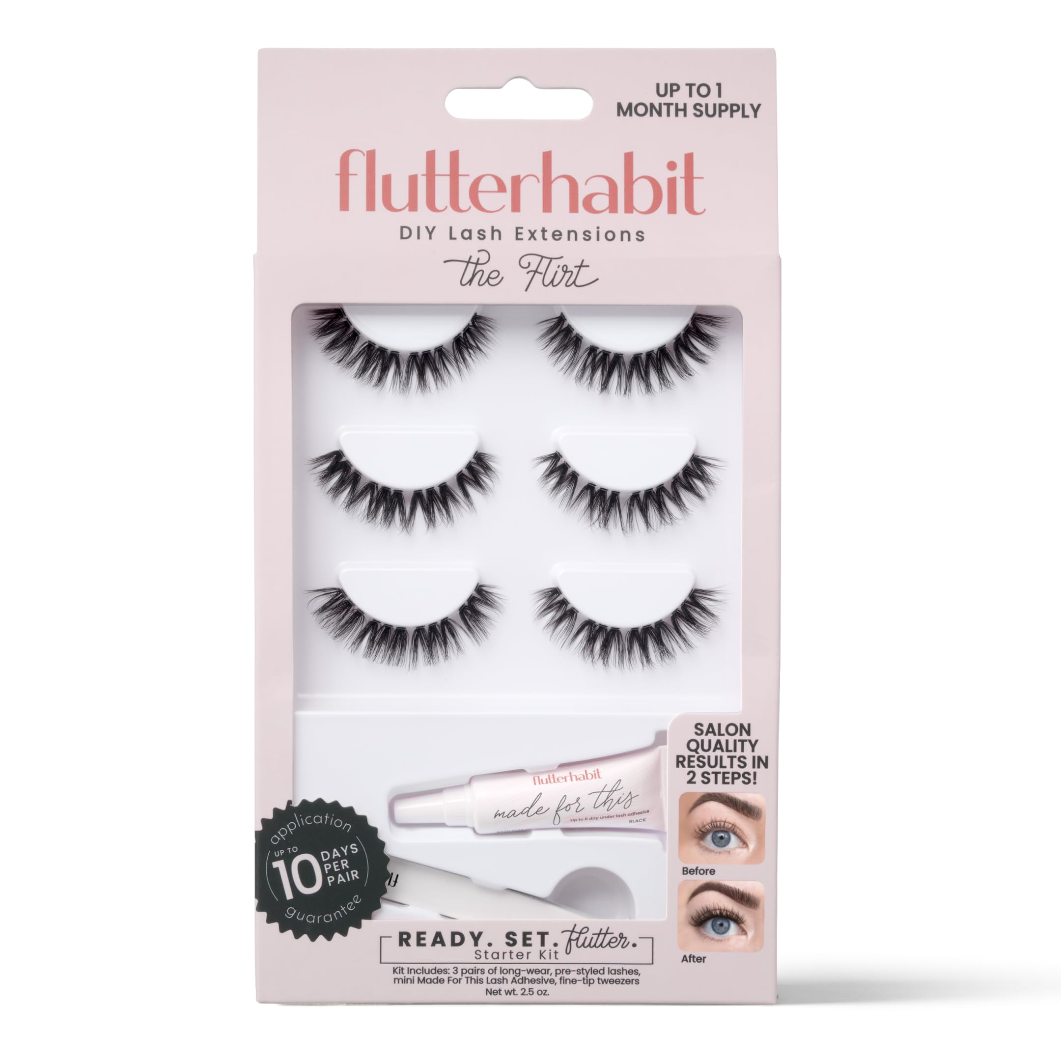 FlutterHabit Flirt Ready Set extensions cils faits maison faciles à poser