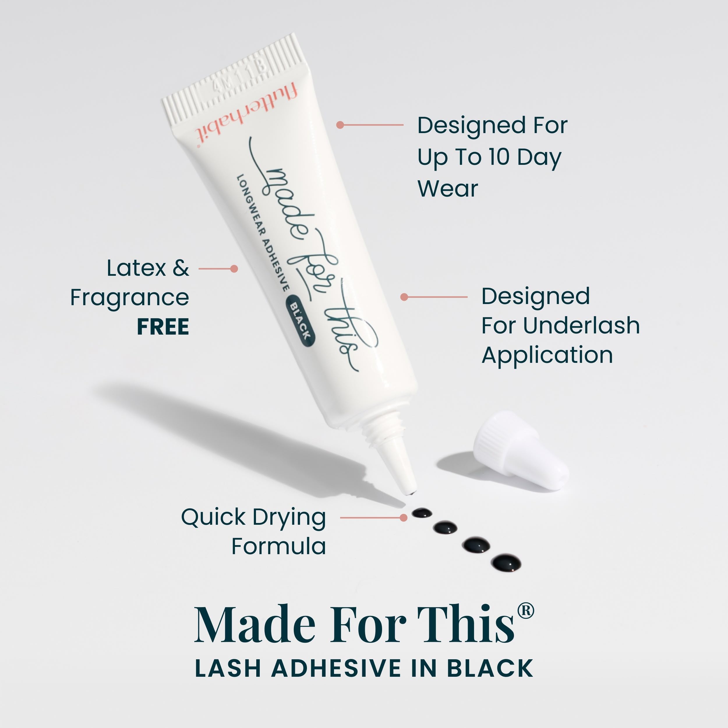 FlutterHabit Wink: pestañas resistentes al agua y al sudor con adhesivo adecuado.
