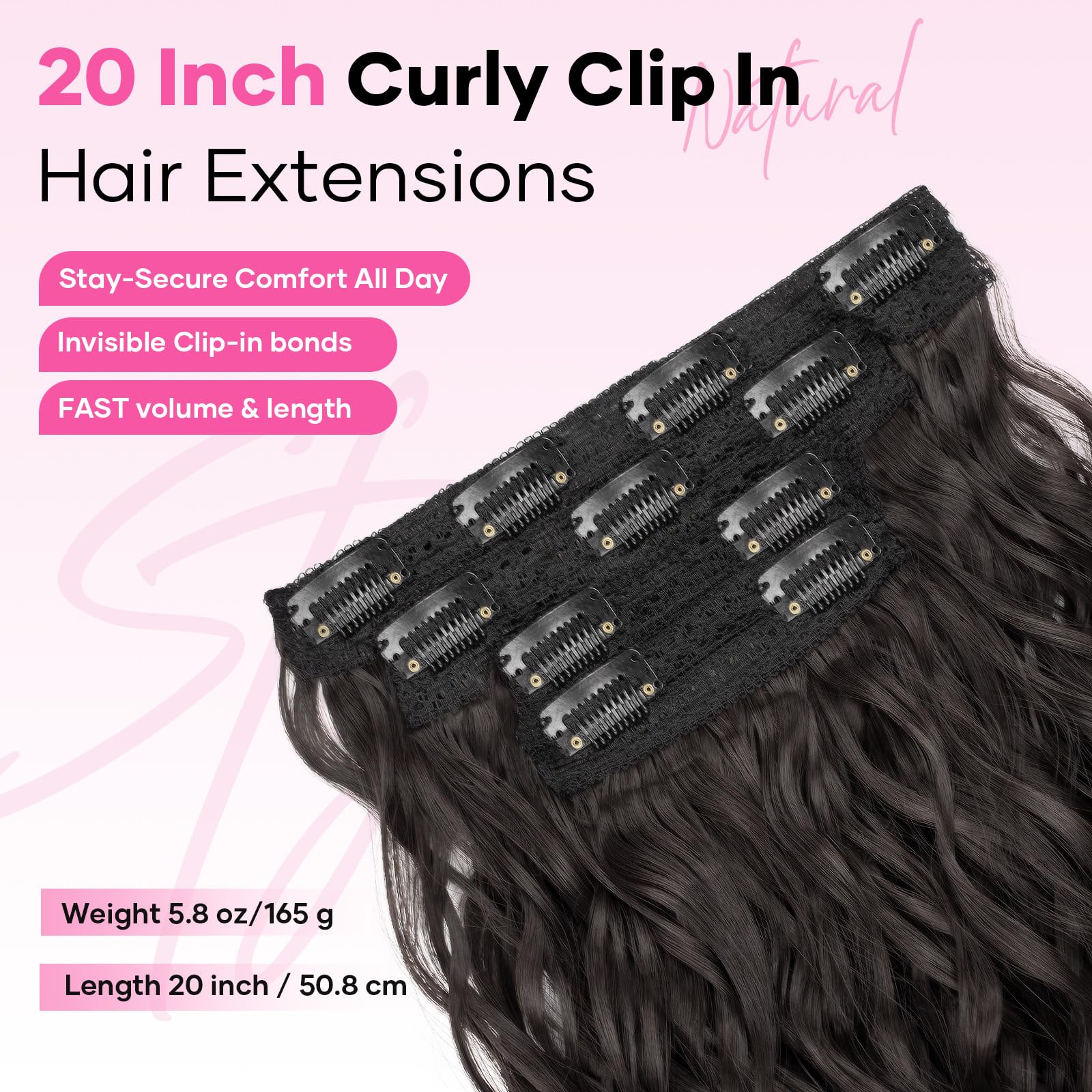 Flvaco Curly, clips firmes que sostienen el peinado todo el día.
