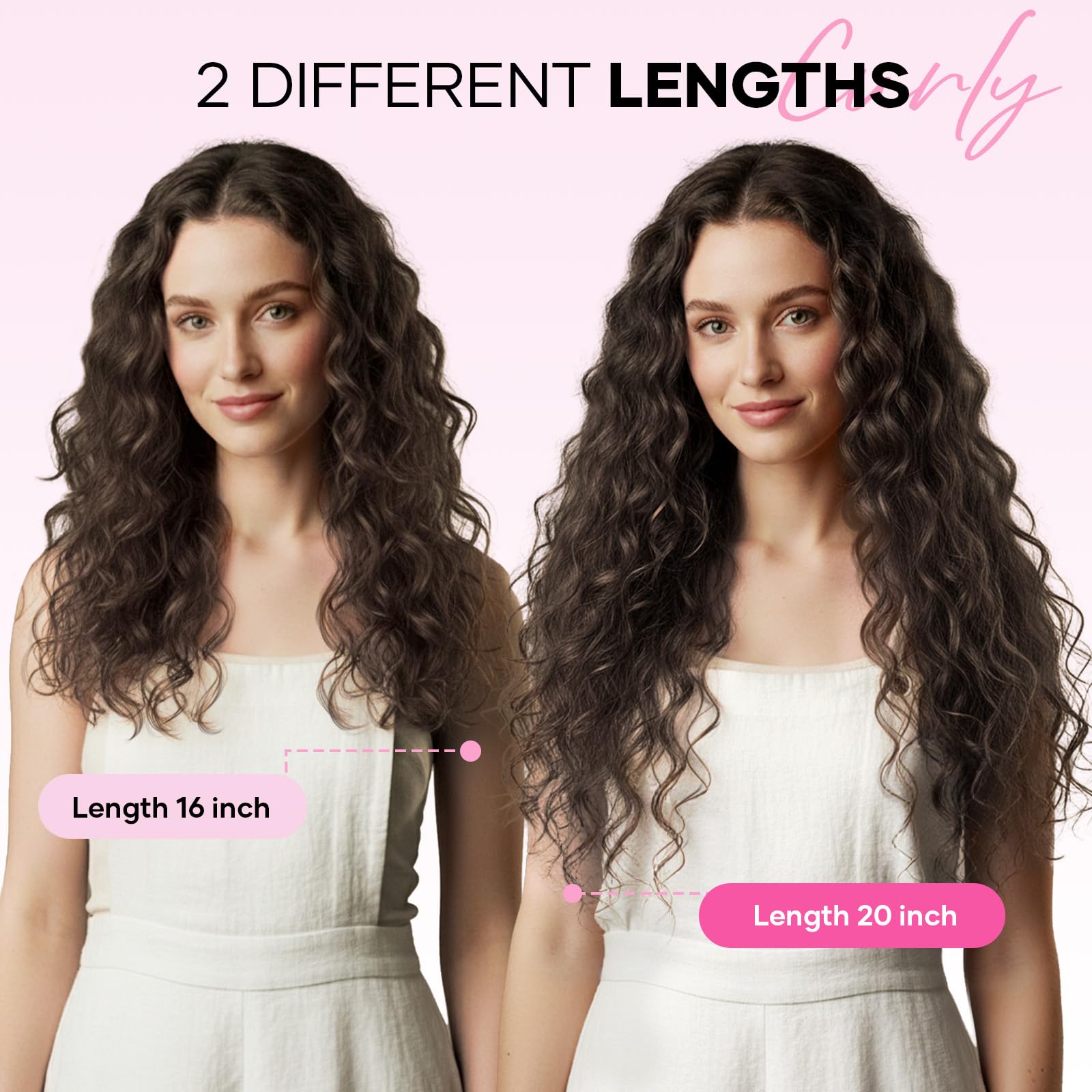 Volumen rápido Flvaco con rizo estable y clip-in