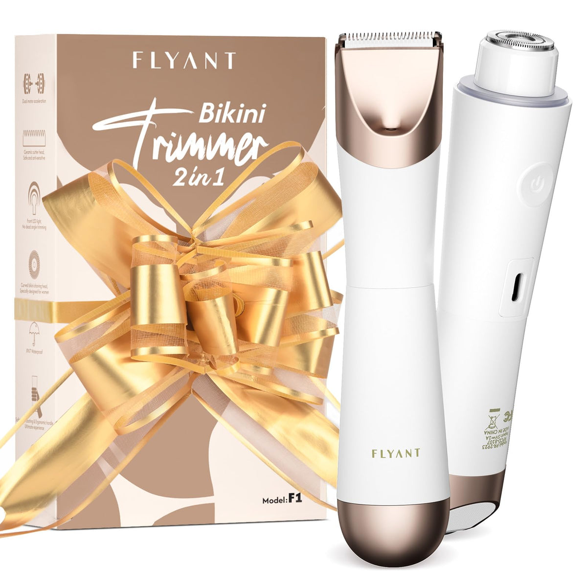 Flyant Bikini Trimmer 2 en 1 para mujeres, uso corporal cómodo y preciso.