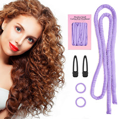 Flylipu banda de cabello sin calor, 60 pulgadas, para dormir y lograr rizos naturales.