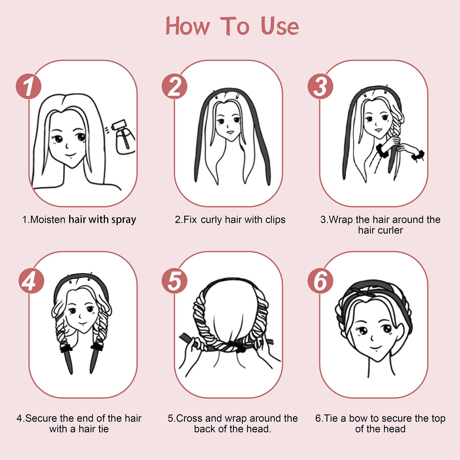 Flylipu para cabello grueso compatible, opción sin calor para diferentes tipos.