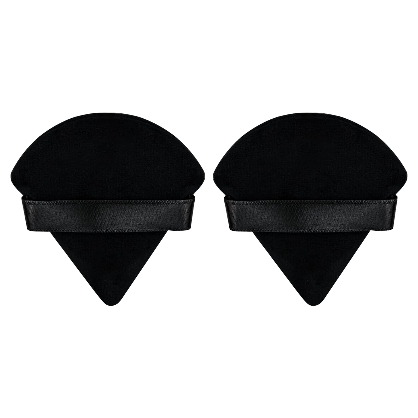 Flytianmy puff triangular negro para un acabado suave y uniforme