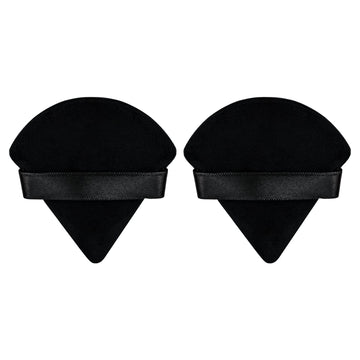 Flytianmy puff triangular negro para un acabado suave y uniforme