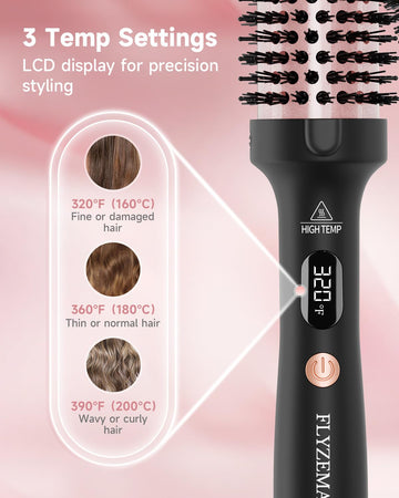 flyzemaa cepillo termico rizos ondas, crea ondas definidas con volumen natural.
