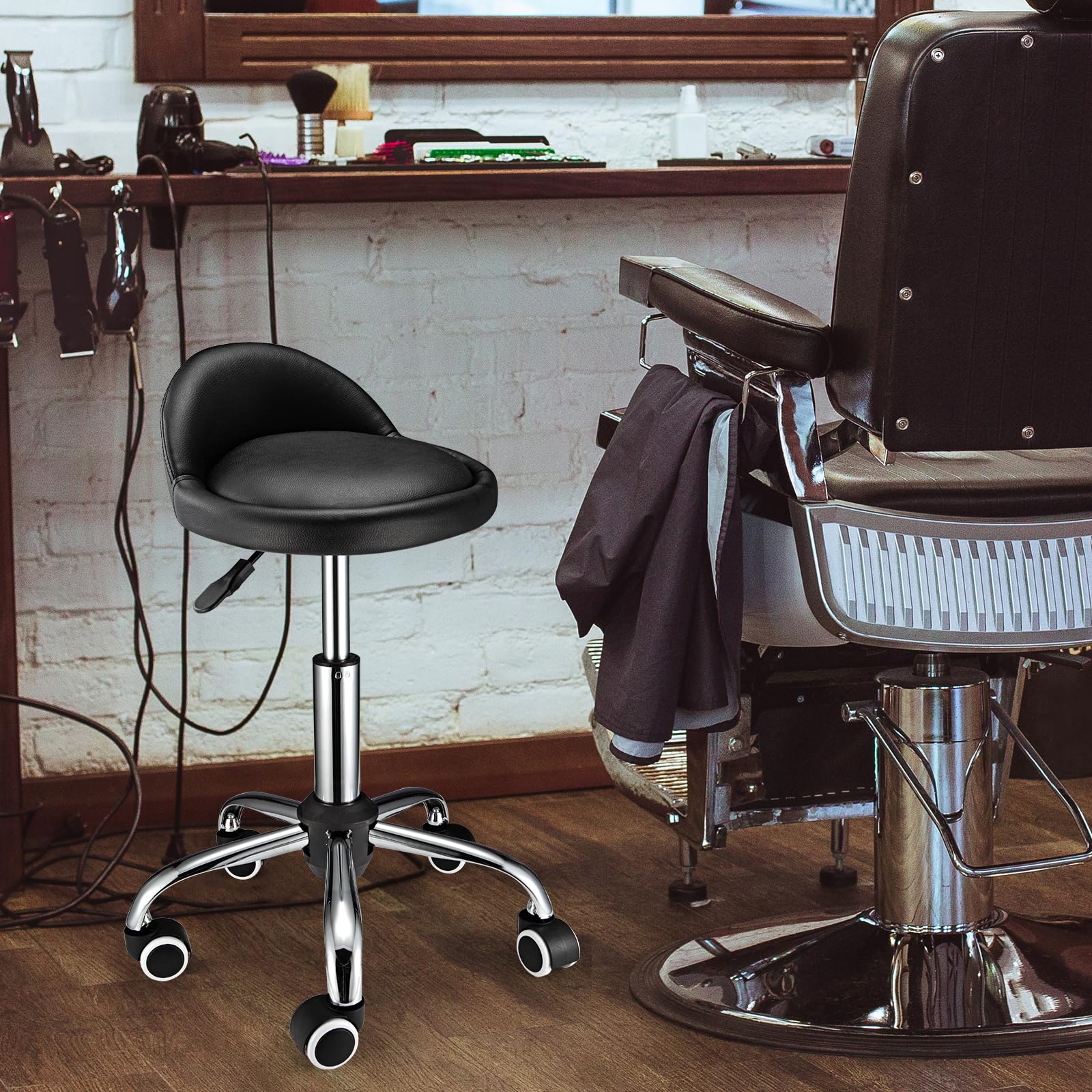 Silla de dibujo técnico FNZIR con ruedas y altura ajustable para trabajos.