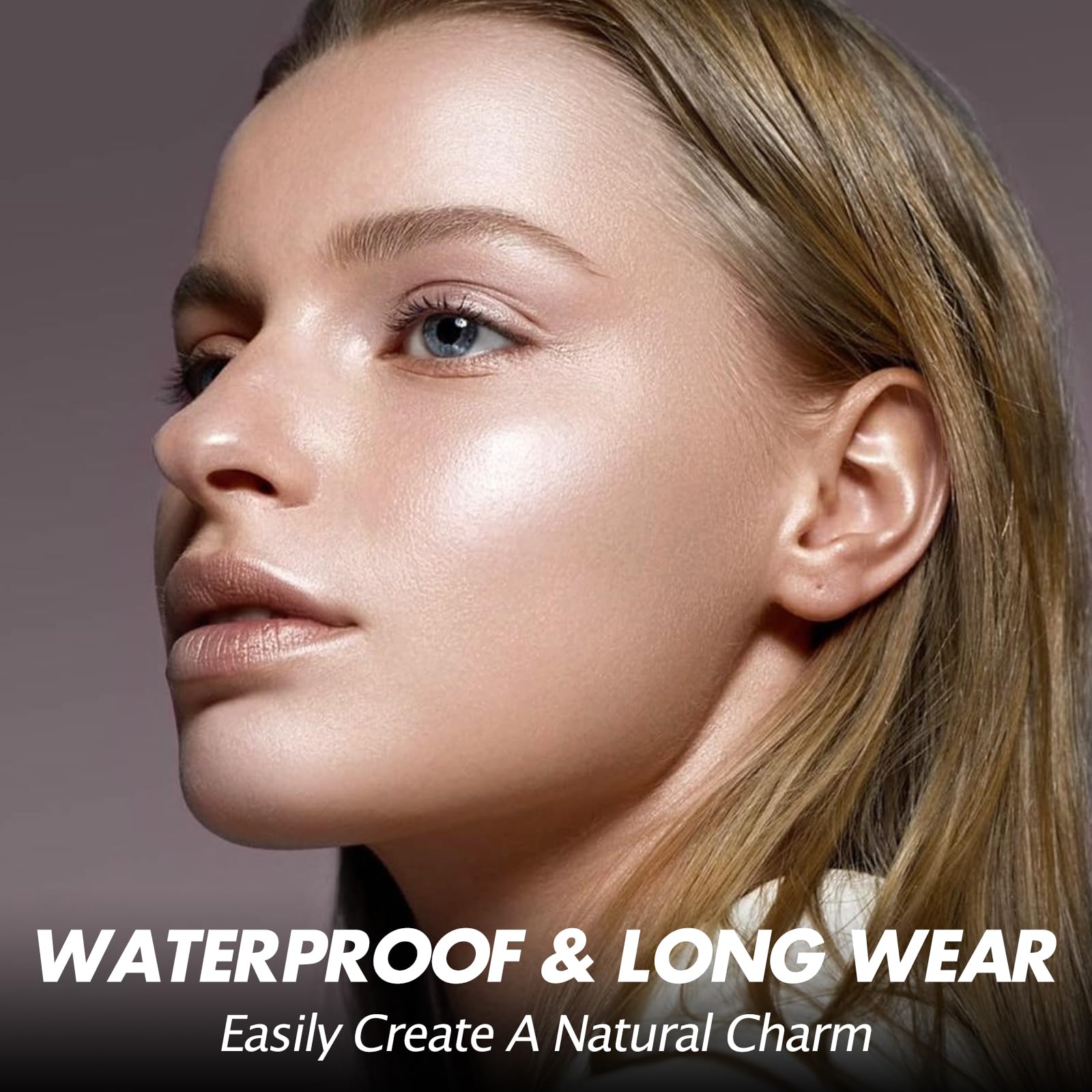 FOCALLURE aplica destellos con brocha para un look diario rápido y preciso.