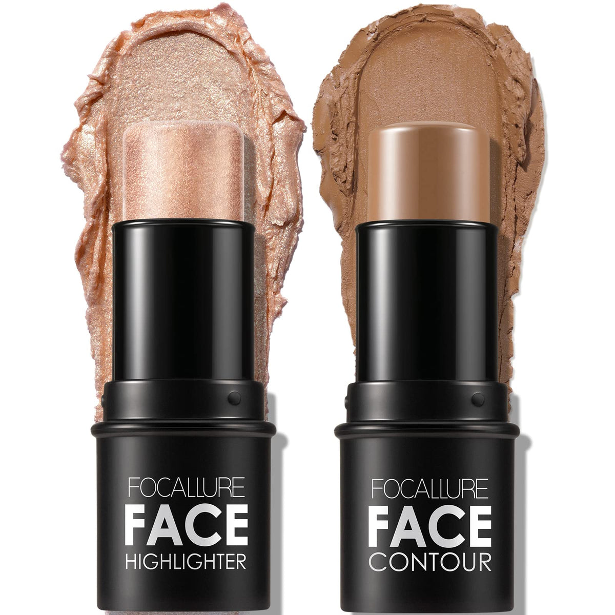 FOCALLURE contorno crema mineral, enfoque de dos puntas para definición rápida y natural.