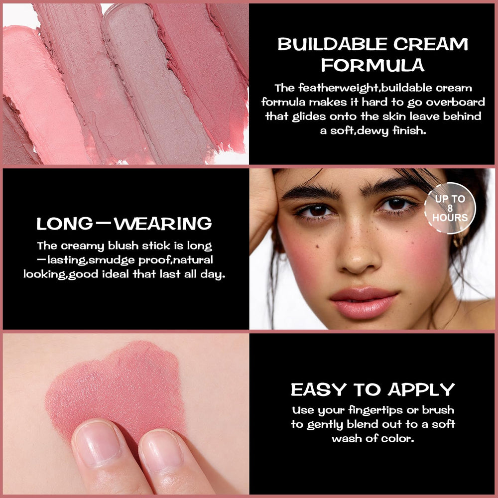 FOCALLURE Cream Blush: duración prolongada para un look fresco durante todo el día.