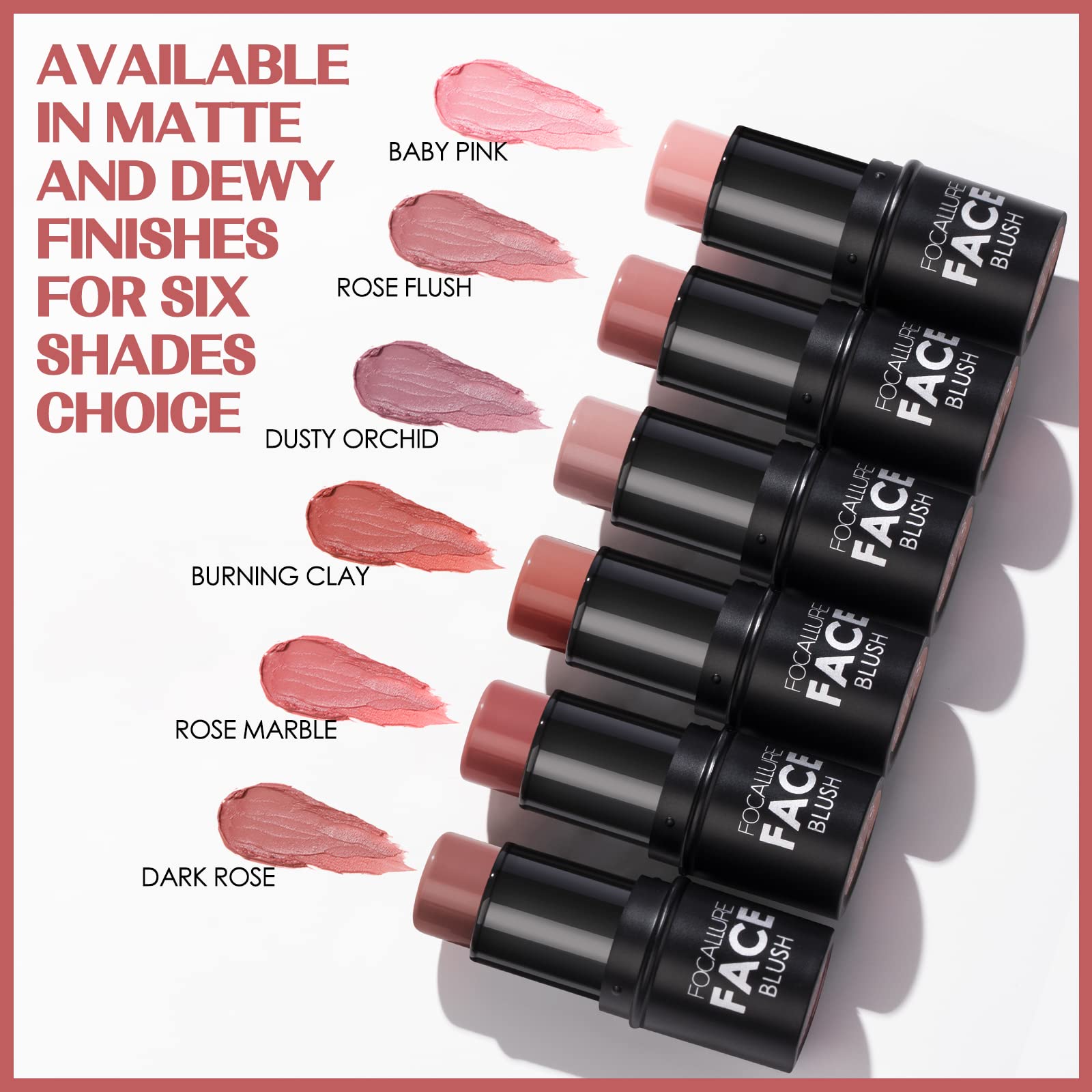 FOCALLURE Cream Blush: fórmula vegana y libre de crueldad para piel sensible.