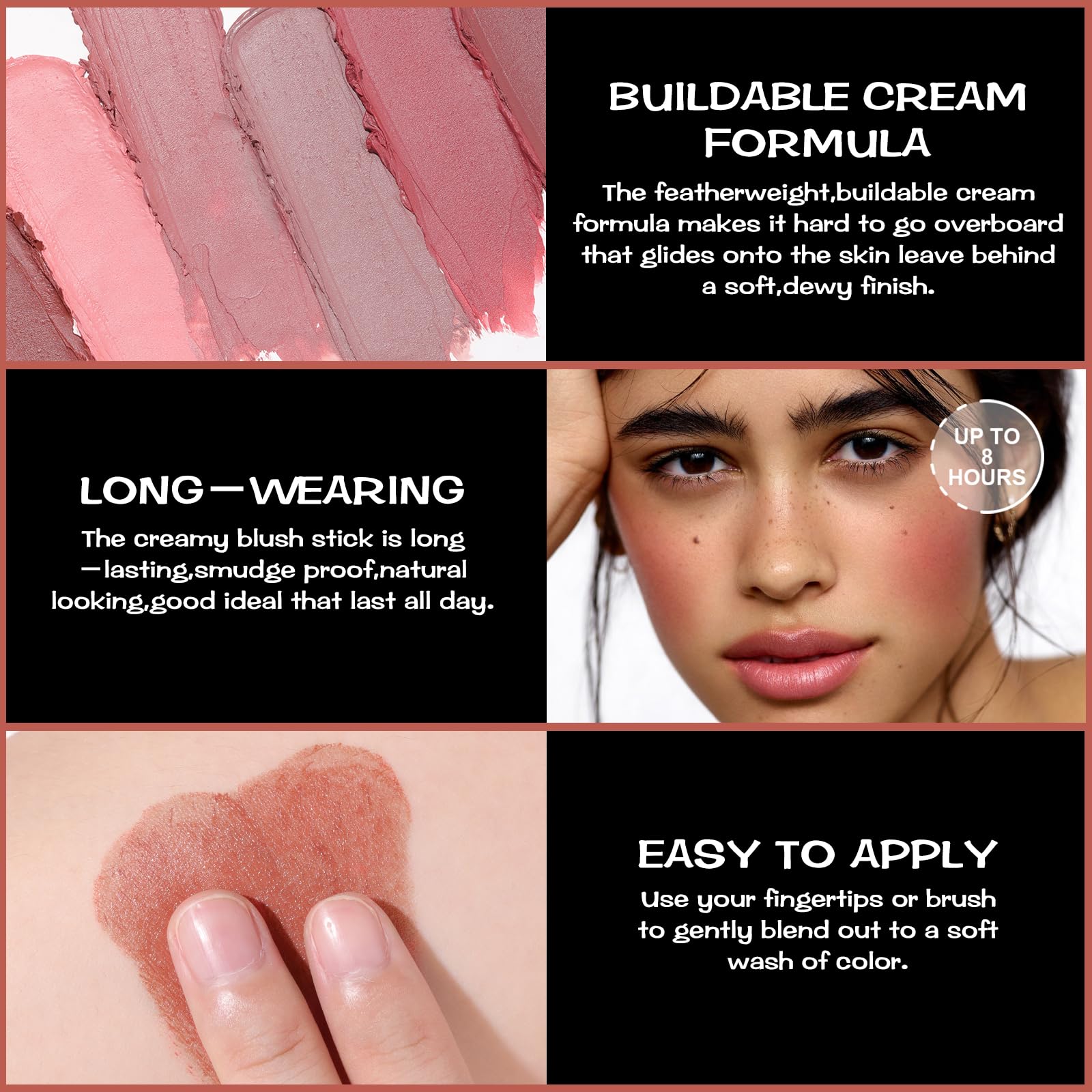 FOCALLURE Burning Clay en labios, color unificado y suave de aplicar.