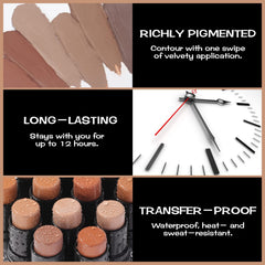 FOCALLURE Mocha contour highlights brow bone for lifted features.