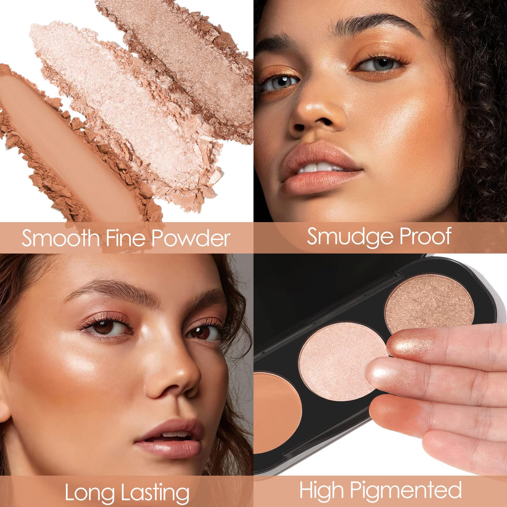 FOCALLURE illuminateur pour un éclat lumineux sur les pommettes et l'arcade sourcilière.