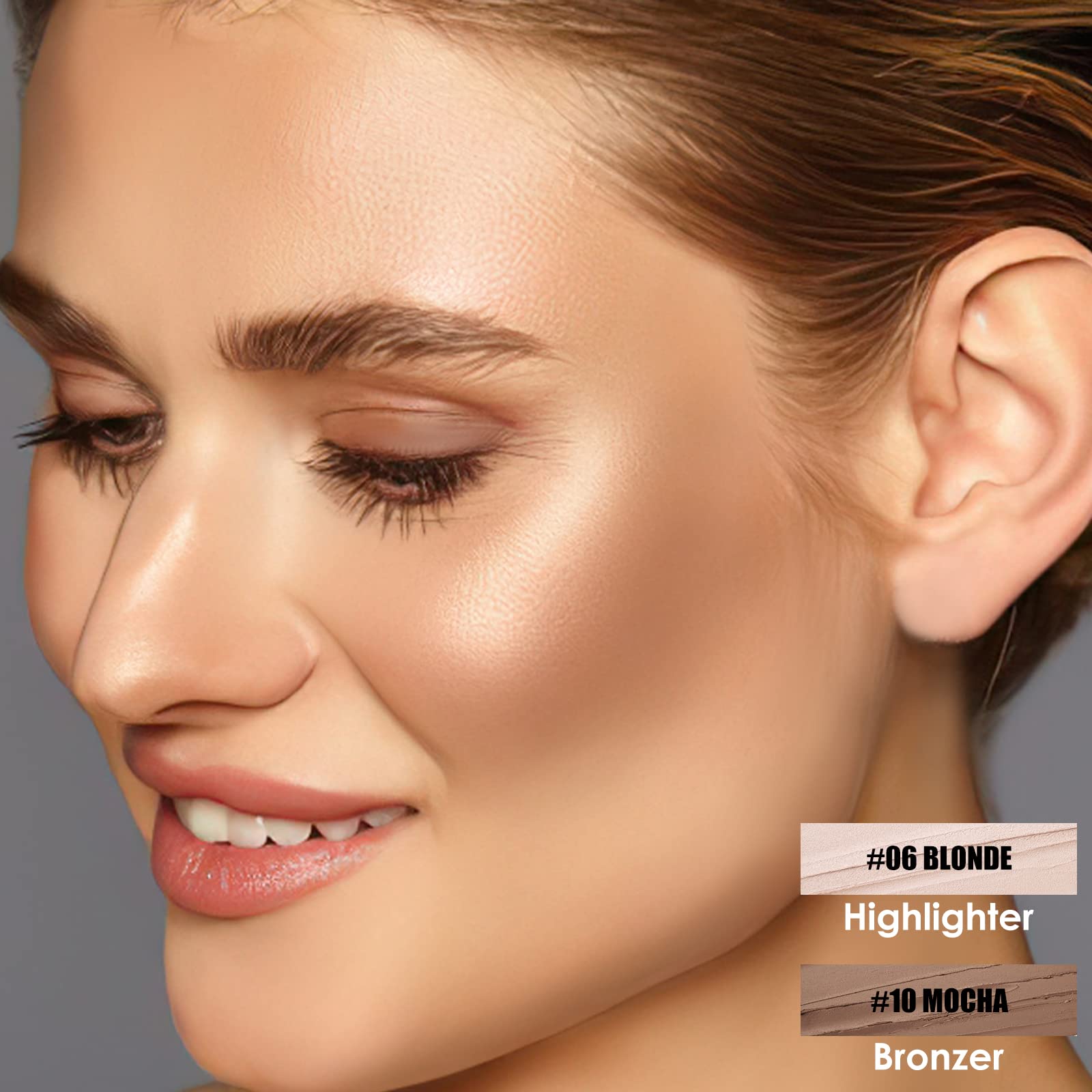 FOCALLURE Iluminador-bronceador, efecto tridimensional para brillo natural.