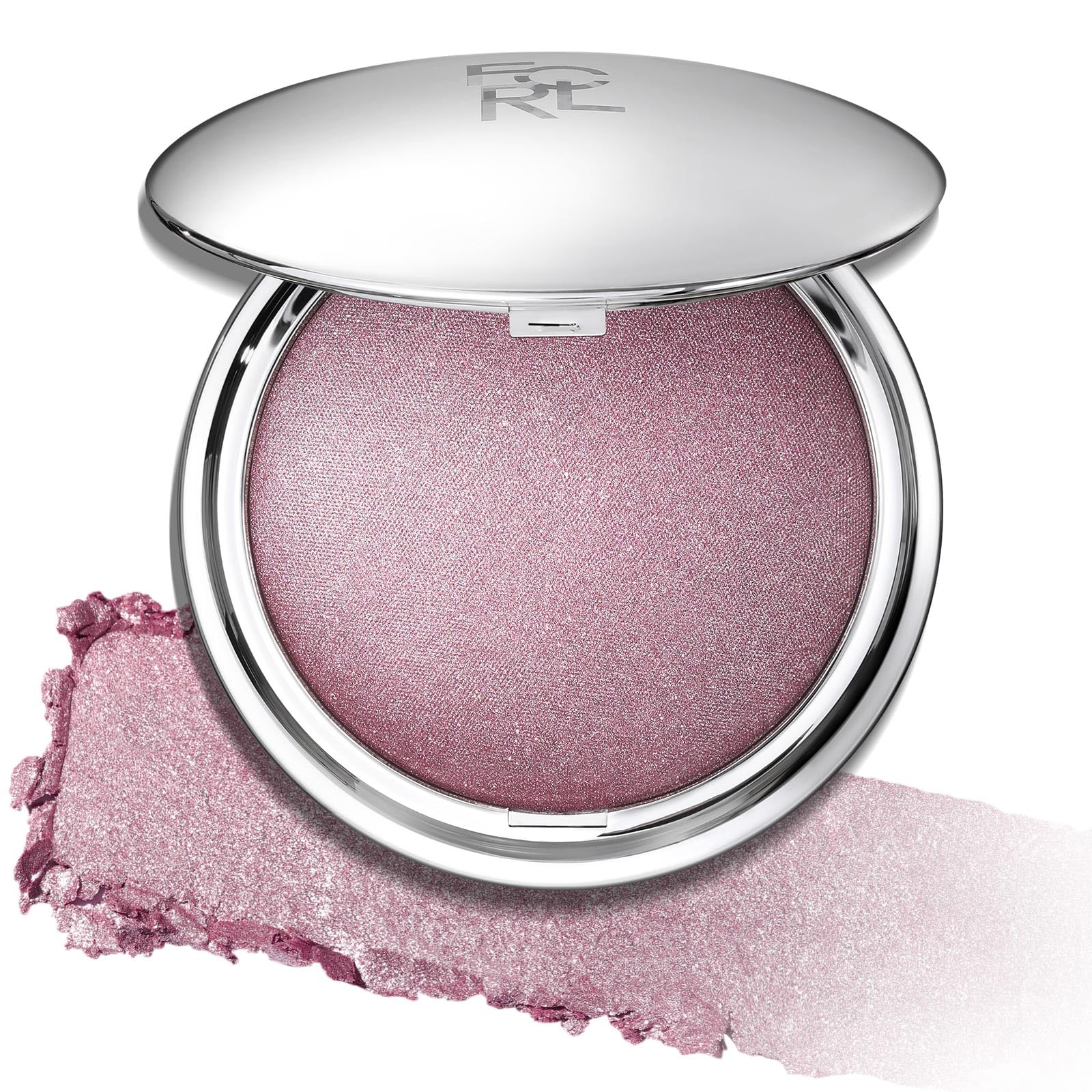 FOCALLURE iluminador rostro y cuerpo, galaxia rosada, brillo suave y duradero.