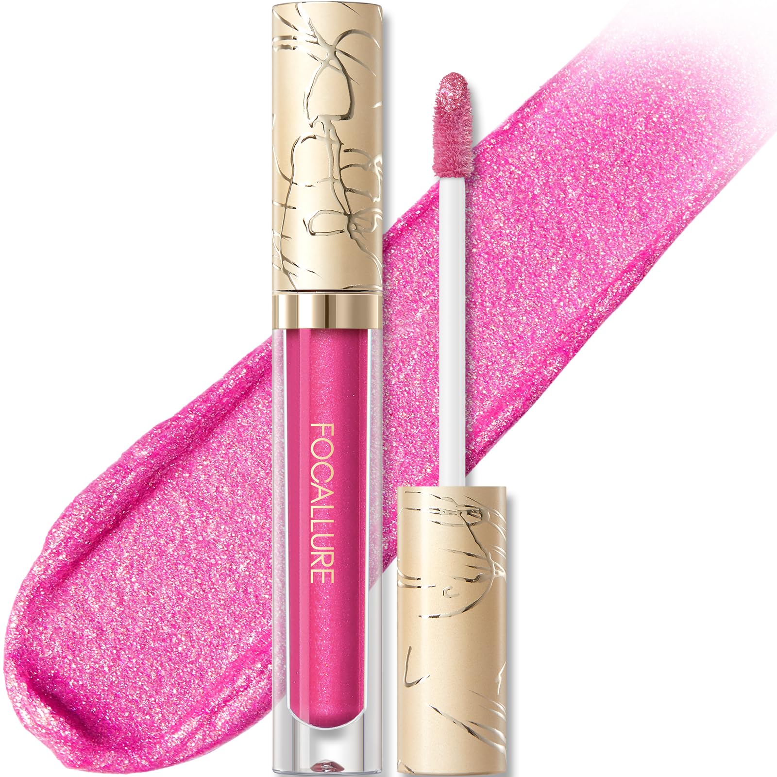 FOCALLURE PK05 rouge métallique liquide – application facile et fini brillant