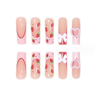 Paquete Foccna de 24 uñas postizas para manicura rápida en casa