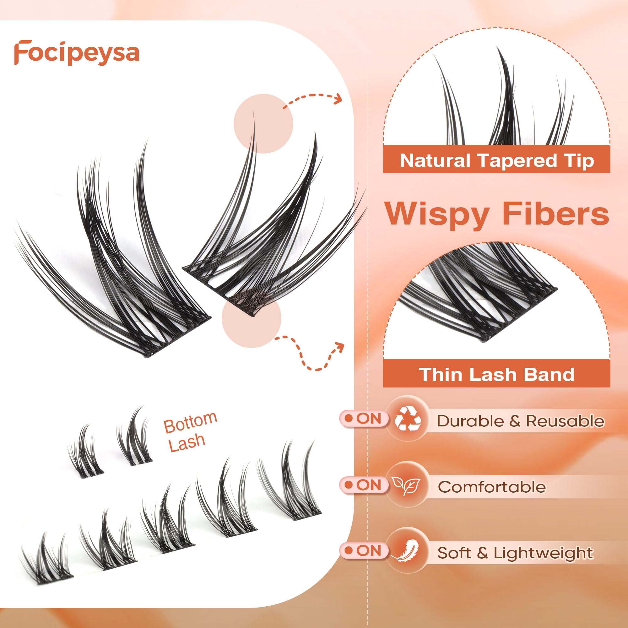 Caja Focipeysa de 120 unidades para crear volumen y looks variados.