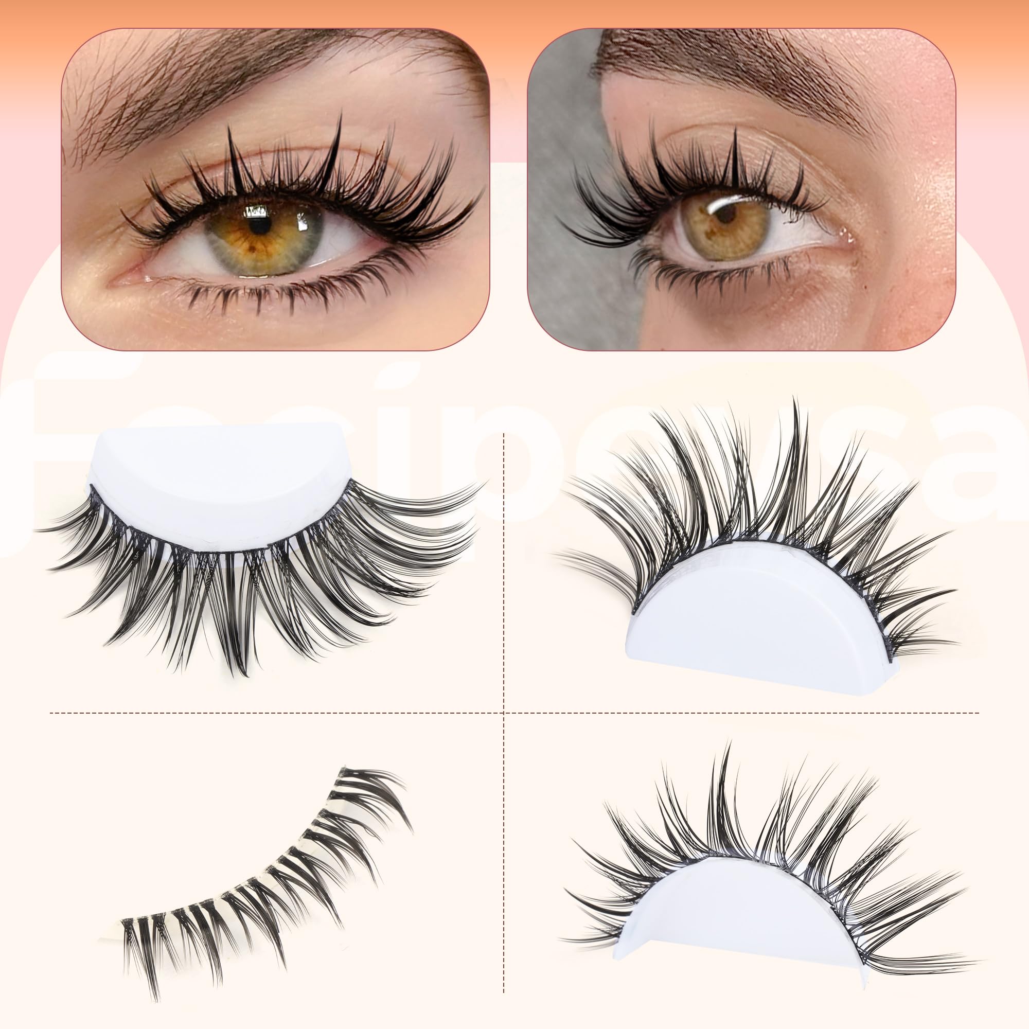 Pestañas inferiores Focipeysa de 5-6 mm para realzar la mirada con naturalidad.