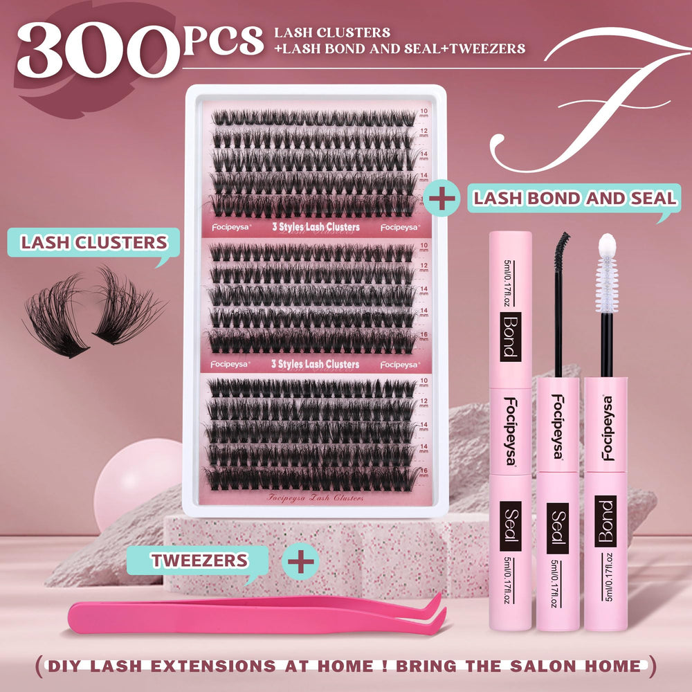 Focipeysa clúster pestañas con rizo C para elevación natural.