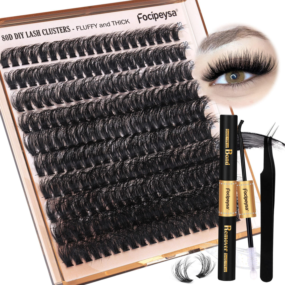 Kit Focipeysa 80D para lograr volumen natural en las pestañas.