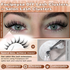Focipeysa: pestanas manga de 8–16 mm para looks variados.