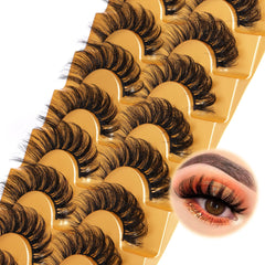 Pestañas postizas Focipeysa Fluffy Mink para volumen suave y aspecto natural.
