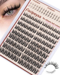 Pestañas Focipeysa racimos delicadas: aplicación rápida para look natural.