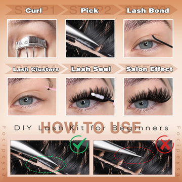 Focipeysa varied-length lashes for customizable, natural-looking volume.