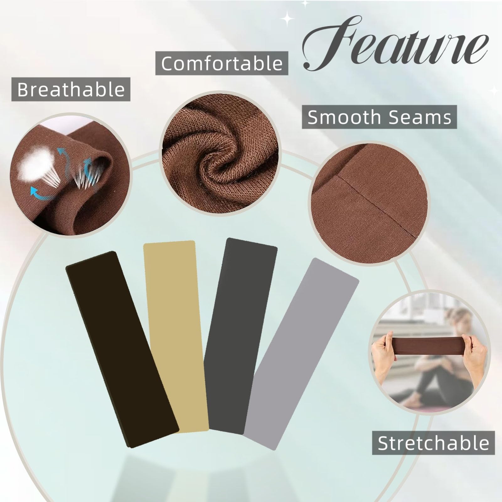 Diadema FODALUN, tejido transpirable con diseño tricot para cabeza fresca