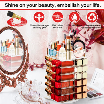 FODIENS organizador acrílico transparente permite ver colores de labiales de un vistazo
