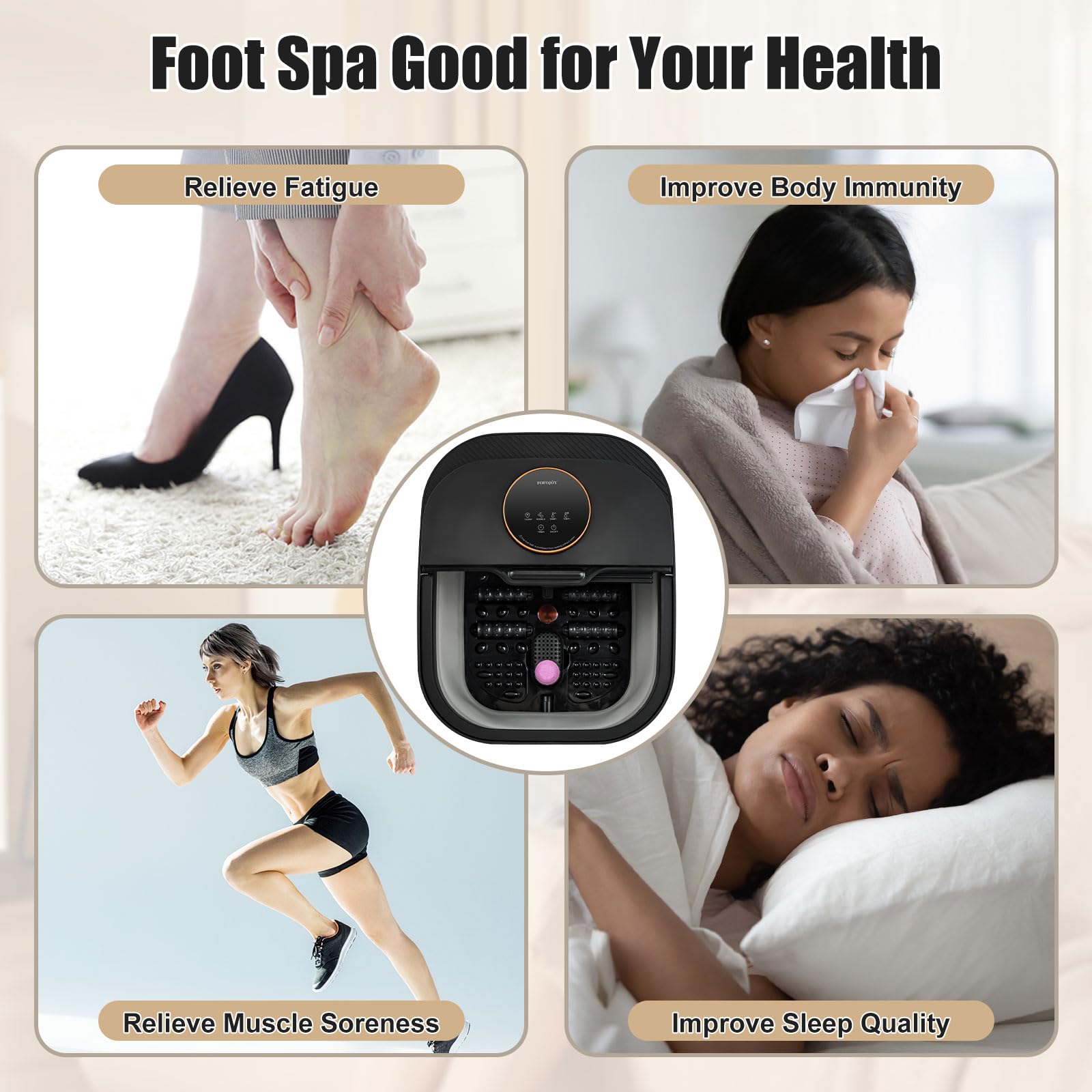 FOFOJÔY Foot Spa con caja de regalo elegante para sorprender