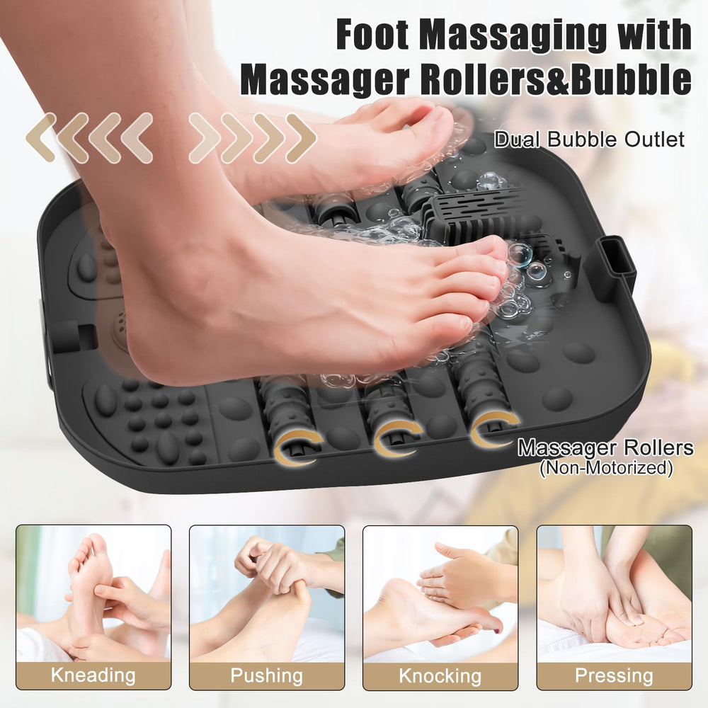 FOFOJÔY Foot Spa con piedra Pumice y kit de pedicure para cuidado de uñas
