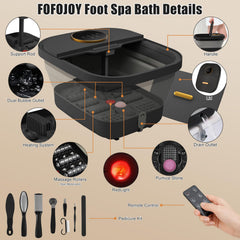 FOFOJÔY Foot Spa con rodillos de masaje para aliviar puntos de presión