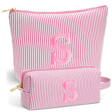 Fohufo bolso de maquillaje viaje grande, amplio espacio para productos esenciales