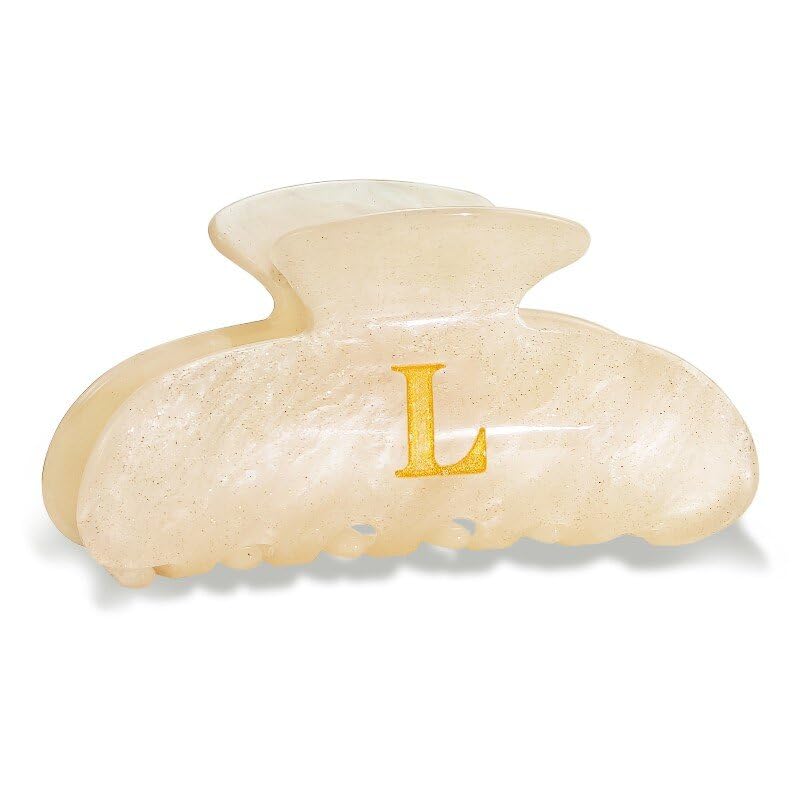 Pinza Fohufo con letra A y brillo; ideal para peinados con monograma.